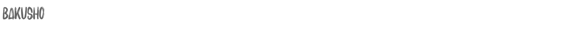 Sample characters Bakusho Font