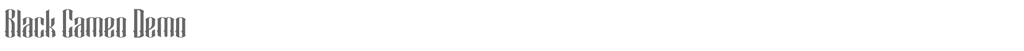 Sample characters Black Cameo Font