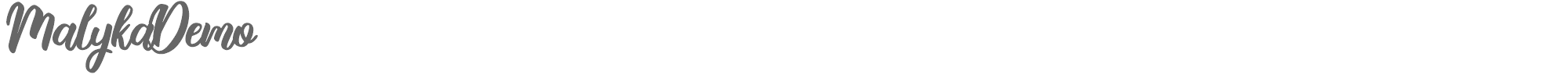 Sample characters Malyka Font