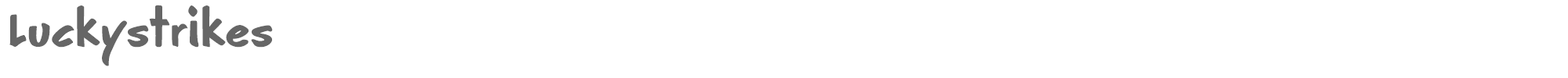 Sample characters Luckystrikes Font