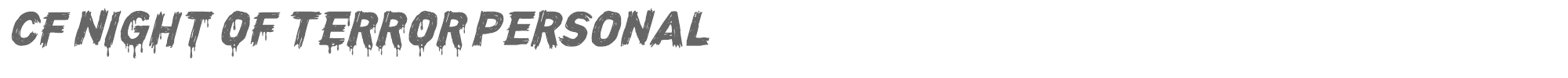 Sample characters CF Night of Terror Font