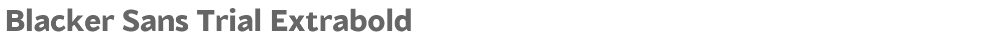 Sample characters Blacker Sans Font