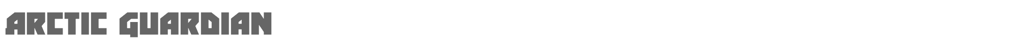 Sample characters Arctic Guardian Font