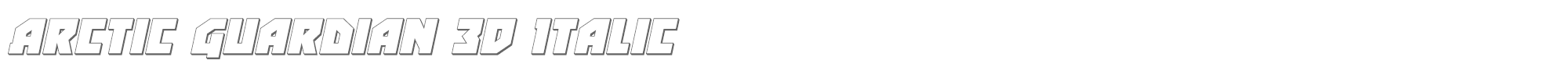 Arctic Guardian arcticguardian3dital.ttf font preview