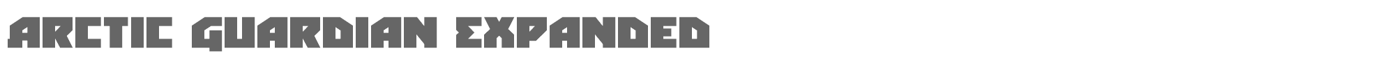 Arctic Guardian arcticguardianexpand.ttf font preview