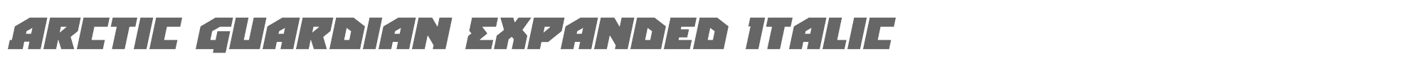 Arctic Guardian arcticguardianexpandital.ttf font preview