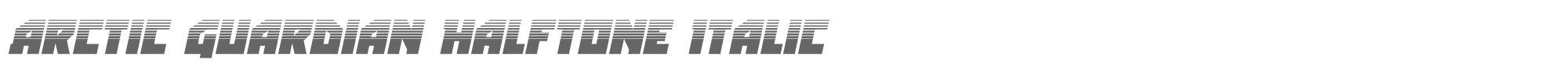 Arctic Guardian arcticguardianhalfital.ttf font preview