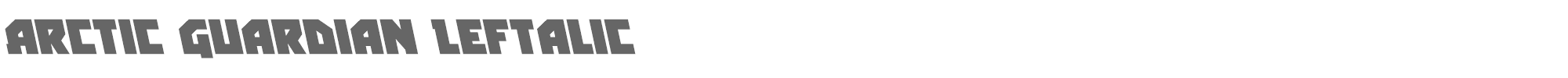 Arctic Guardian arcticguardianleft.ttf font preview