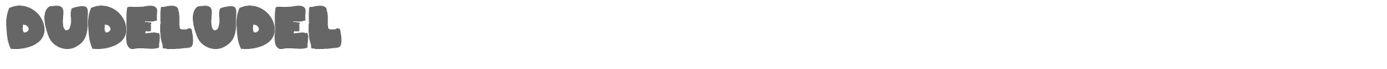 Sample characters Dudeludel Font