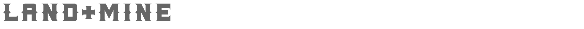 Sample characters Land+Mine Font