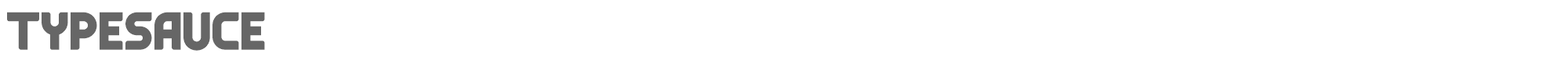 Sample characters Typesauce Font
