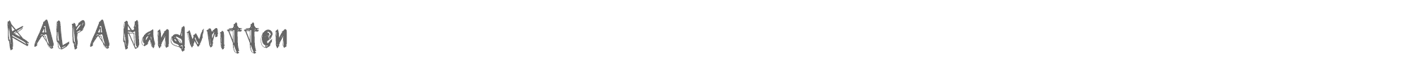 Sample characters Kalpa Font