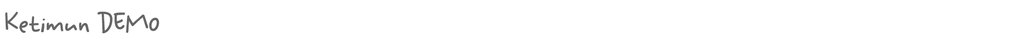 Sample characters Ketimun Font
