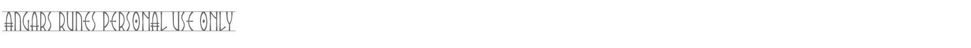 Sample characters Angars Runes Font