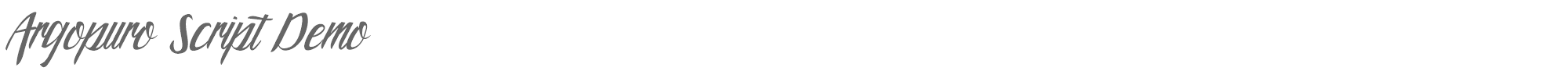 Sample characters Argopuro Script Font