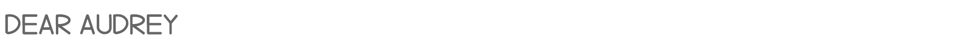 Sample characters Dear Audrey Font