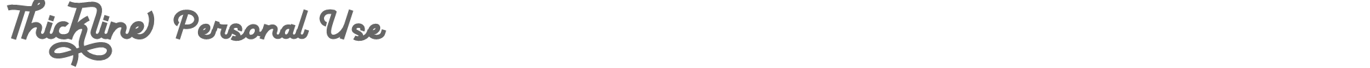 Sample characters Thickline Font