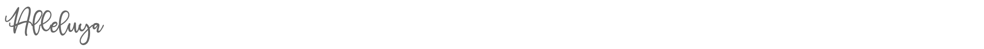 Sample characters Alleluya Font
