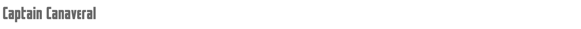 Sample characters Captain Canaveral Font