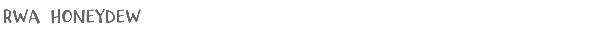 Sample characters RWA Honeydew Font