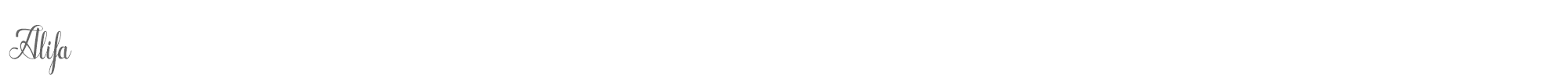 Sample characters Alifa Font