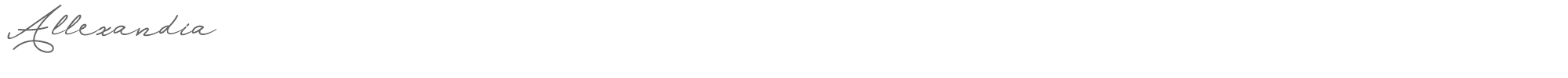 Sample characters Allexandia Font