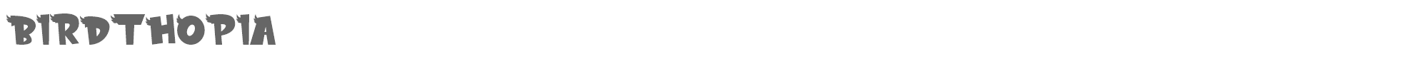 Sample characters Birdthopia Font