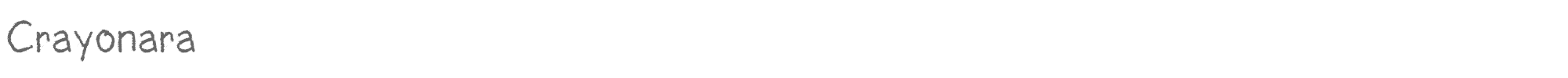 Sample characters Crayonara Font