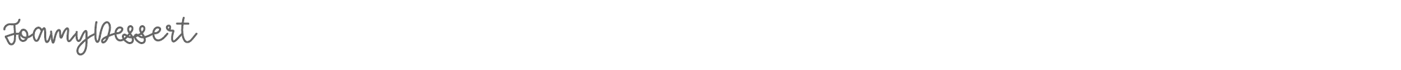 Sample characters Foamy Dessert Font