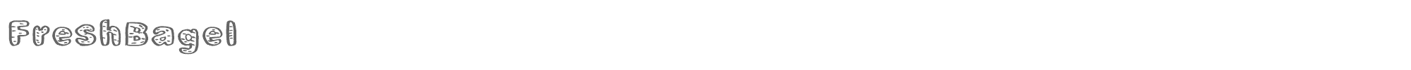 Sample characters Fresh Bagel Font