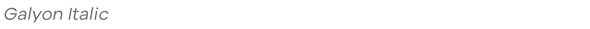 Galyon Galyon-Italic.otf font preview