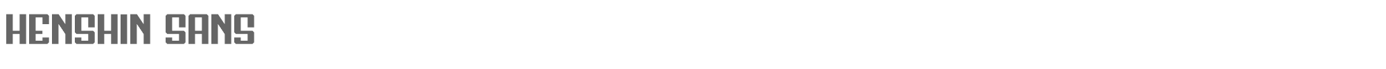 Sample characters Henshin Sans Font