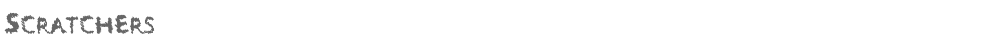 Sample characters Scratchers Font