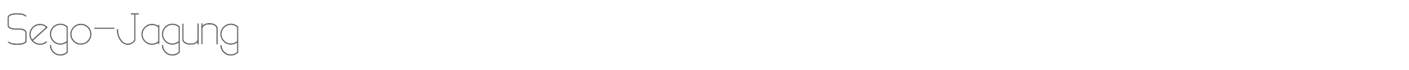 Sample characters Sego-Jagung Font