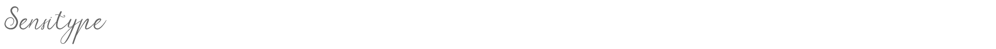 Sample characters Sensitype Font
