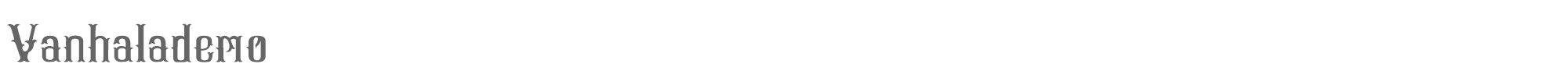 Sample characters Vanhala Font
