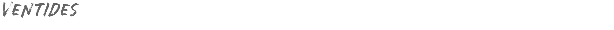 Sample characters Ventides Font