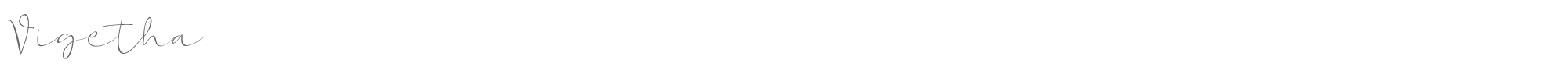 Sample characters Vigetha Font
