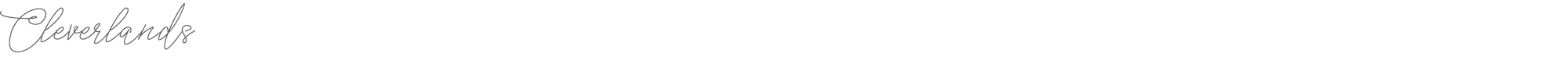 Sample characters Cleverlands Font
