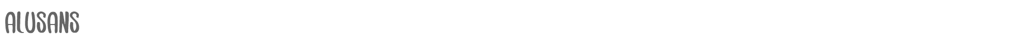 Sample characters Alusans Font