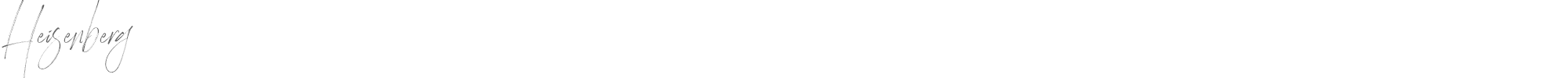 Sample characters Heisenberg Font