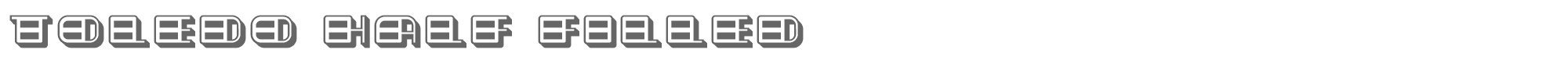 Toledo ToledoHalfFilled.ttf font preview