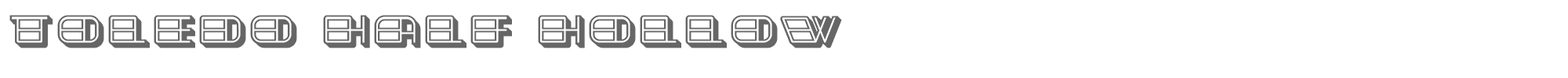 Toledo ToledoHalfHollow.ttf font preview