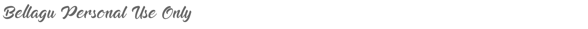 Bellagu Bellagu.otf font preview