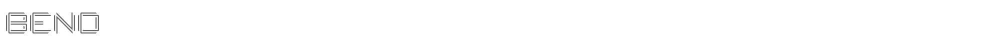 Sample characters Bend Font