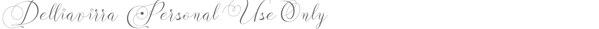 Sample characters Delliavirra Font