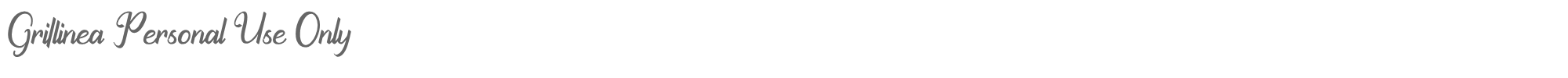 Sample characters Grillinea Font