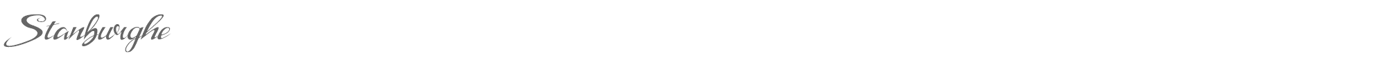 Sample characters Stanburghe Font
