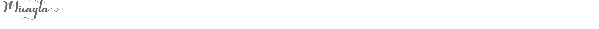 Sample characters Micayla Font
