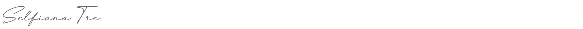 Sample characters Selfiana Tre Font